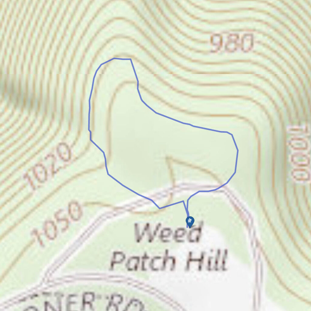 Hiking map for Friends Trail at Brown County State Park, Indiana.