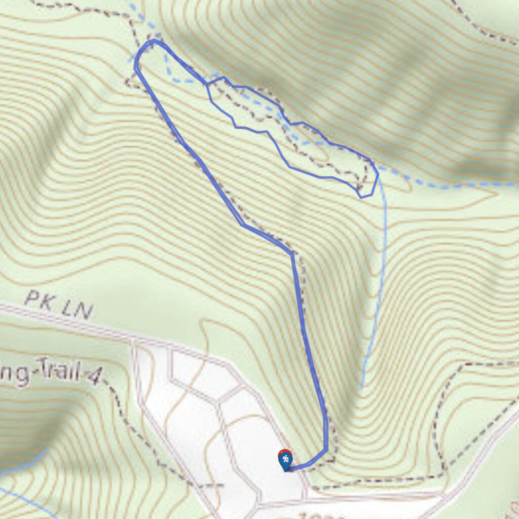 Hiking map for Trail 5 at Brown County State Park, Indiana.